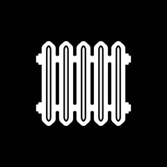 Radiator icon. Heater and heating, heat symbol. Flat design. Stock - Vector illustration