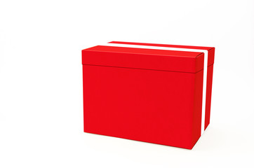 Red Cardboard box