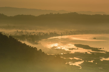 Sunrise over the mighty Mekong River