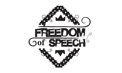 freedom of speech logo vector