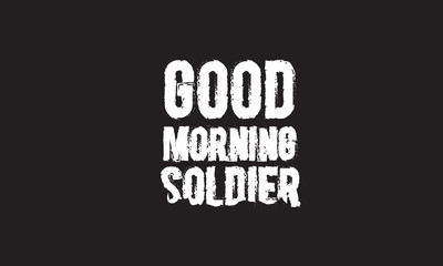good morning soldier logo vector