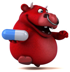 Naklejka premium Red bull - 3D Illustration