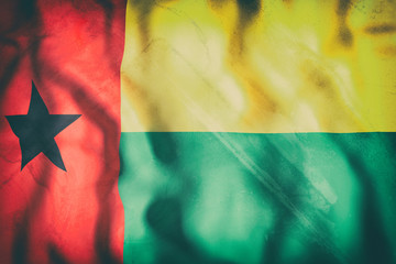 Republic of Guinea-Bissau flag waving