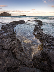 Fototapeta na wymiar Beautiful Seascape of Ocean on Big Island, Hawaii USA