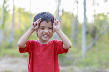 Portrait of Asian little boy