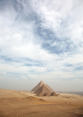 Great Egyptian pyramids in Giza, Cairo 
