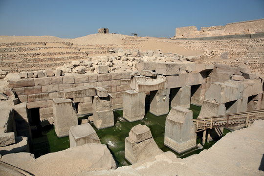 The Osirion temple at Abydos, Egypt.
