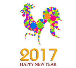 2017 Happy New Year. Celebration Chinese New Year of the Rooster. lunar new year