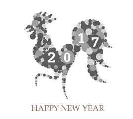 2017 Happy New Year. Celebration Chinese New Year of the Rooster. lunar new year