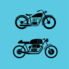 retro motorcycle icons