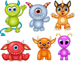 Cartoon monster collection set  © tigatelu