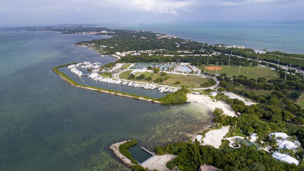 Fototapeta na wymiar Islamorada Key Florida Aerial Landscape View