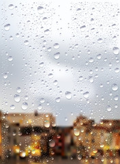 Raindrops Trough Window