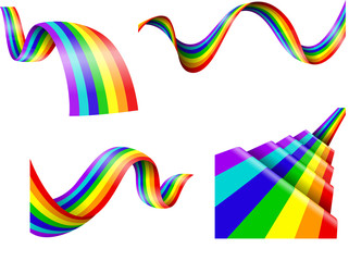 Abstract rainbow collection