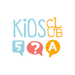 Kids Land Playground And Entertainment Club Colorful Promo Sign With Quiz For The Playing Space For Children