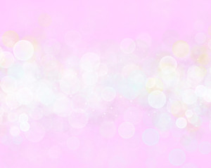 Abstract white  bokeh on pink background.