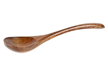 Wooden spoon isolated on white background
