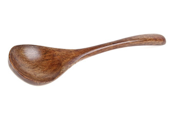 Wooden spoon isolated on white background