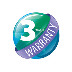 vector logo 3 years warranty