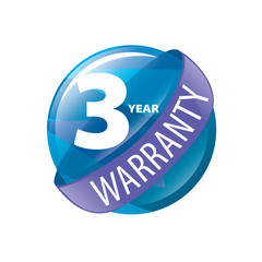 vector logo 3 years warranty