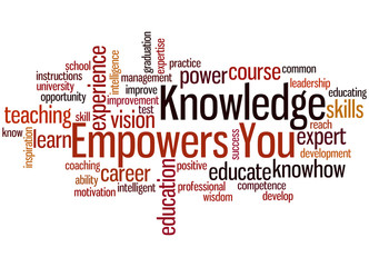 Knowledge Empowers You, word cloud concept