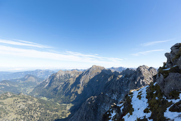 Snow on Nebelhorn Mountain Top Station/ Bavaria