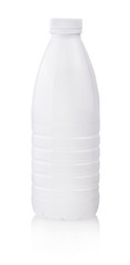 White plastic yogurt milk bottle