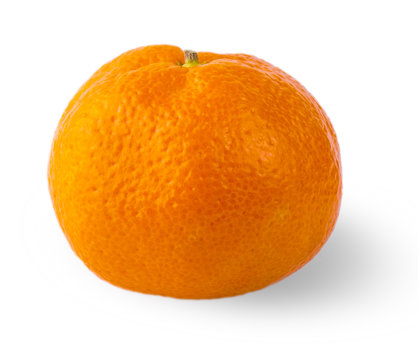 tangerine mandarine orange on white background
