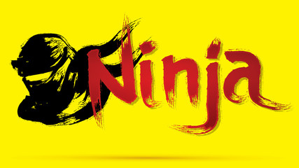 Ninja font graphic vector
