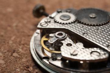Detail of watch machinery.