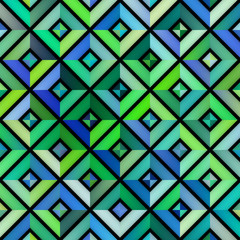 Gradient Tiling Geometric Grid. Seamless Multicolor Pattern.