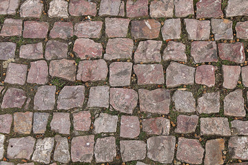 texture of square cobbled