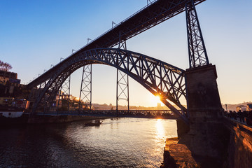 Fototapeta na wymiar Luiz I Bridge in Porto