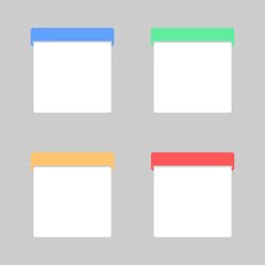 Colorful Title Hanging Paper Template. Isolated on white background.