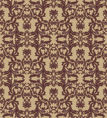 Vintage Baroque damask pattern