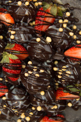 fresh strawberry dipping chocolate