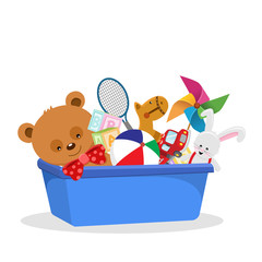 Vector Illustration Of A Toy Box