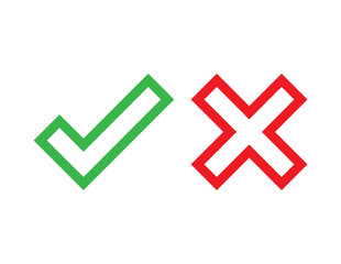 Check mark icon outline vector