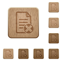Cancel document wooden buttons