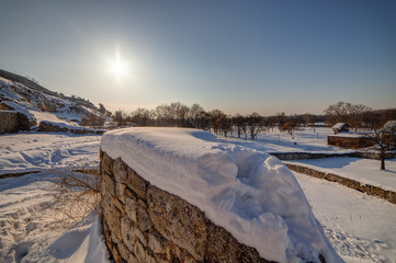 the walls of the old fortress