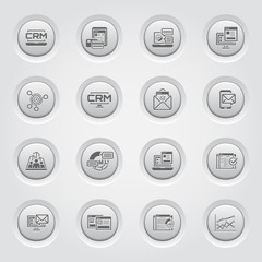 Set of Business and Marketing icons. Button Design
