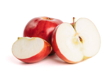 Red apple isolated on white background
