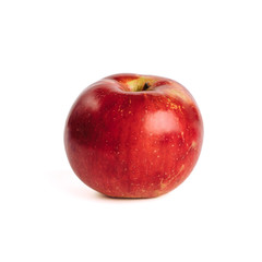 Fresh red apple on a white background
