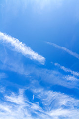 Beautiful white clouds against the blue sky.
