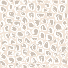 Vector illustration Leopard print seamless pattern. Beige background. Vector illustration.