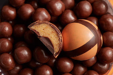 broken chocolate candies