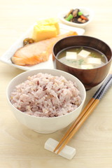 雑穀米の和定食