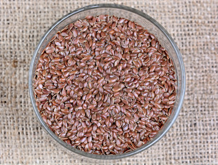 Flax seeds in a bowl
