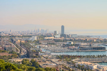 Barcelona in the summer morning light