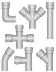 industry plastic pipes vector illustration